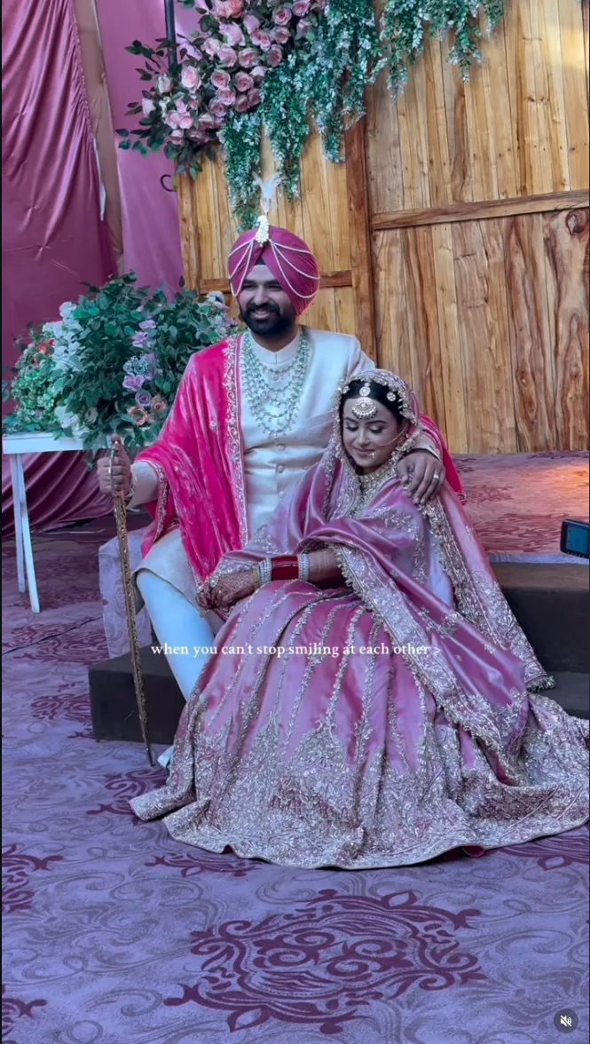 Indian wedding couple portrait - social media wedding content creator